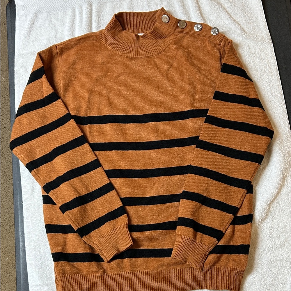 Striped Brown and Black Sweater
